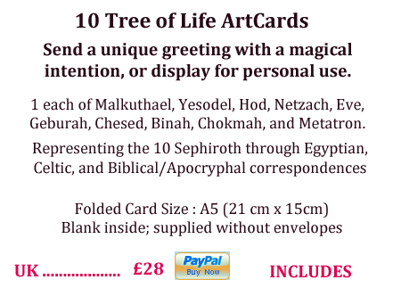 10 Tree of Life Cards - info