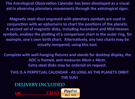 Astological Observation Calendar - info